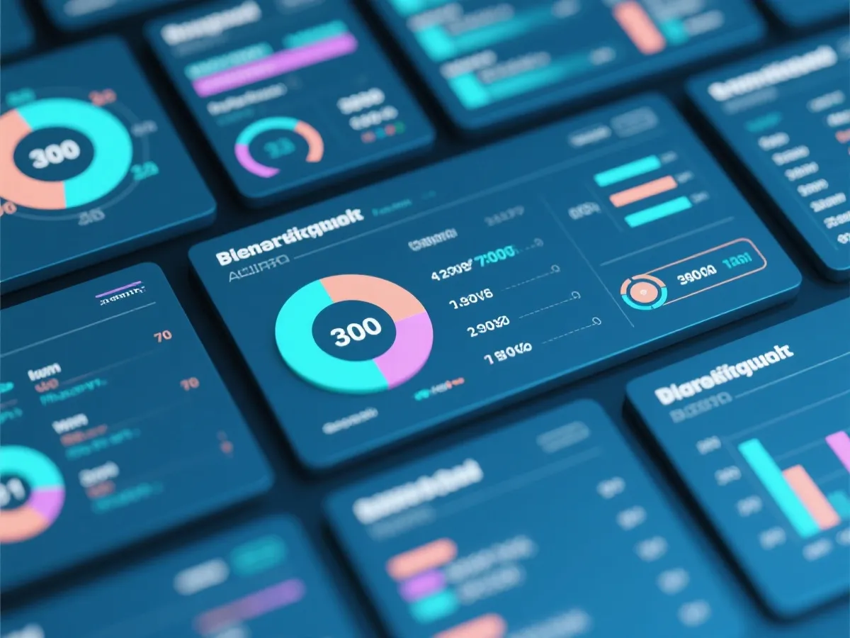 数据仪表盘示意图